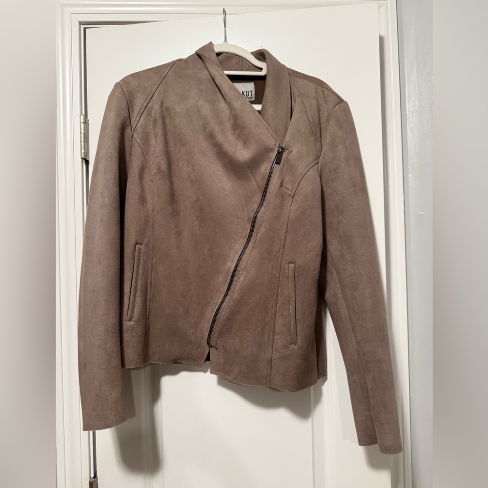 KUT From the Kloth Faux Suede Moto Jacket